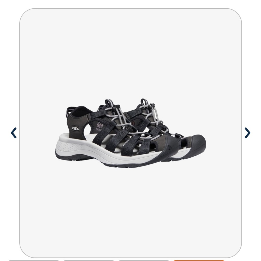 Keen Women’s Astoria West Sandal in Black/Grey - NWB